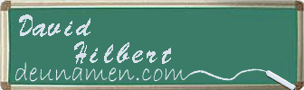 David Hilbert Visitenkarte